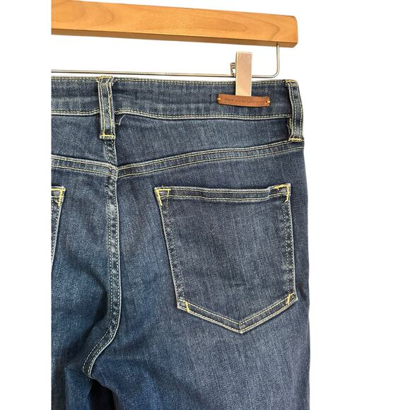 Anthropologie Pilcro Stet Mid Rise Crop Ankle Slit Medium Wash Jeans Size 28 - Picture 11 of 12